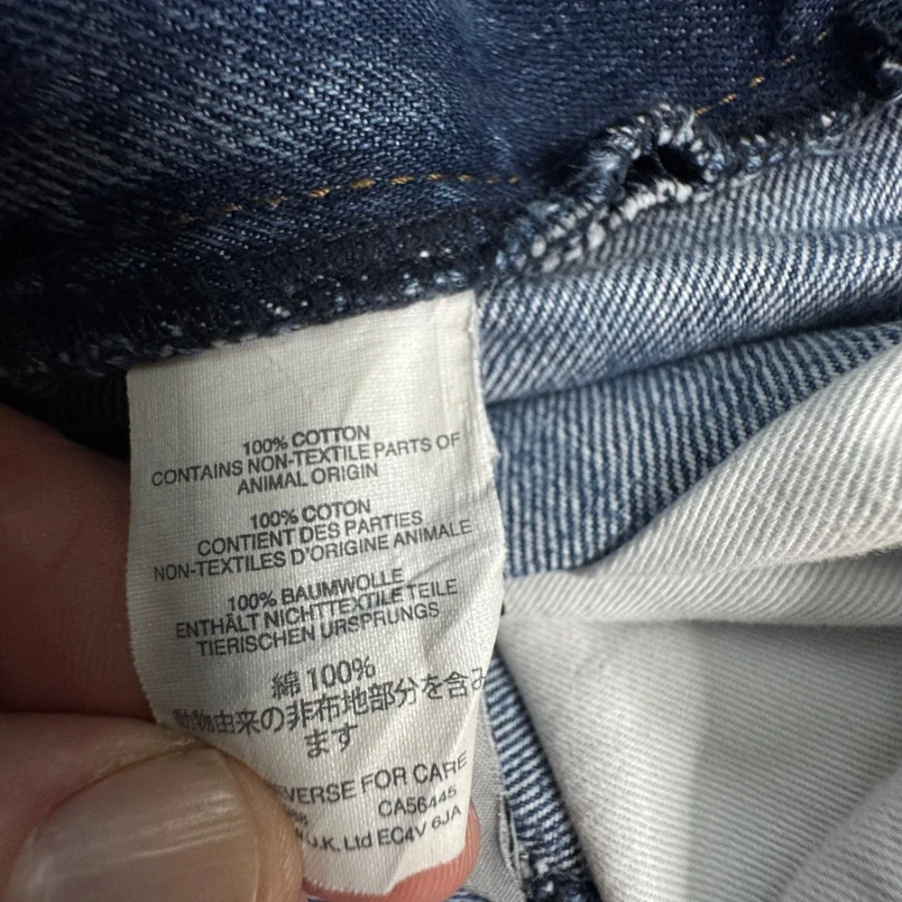 J Crew 770 Straight Fit Jeans Mens Tag Size W36 L32 Blue Kaihara Denim EUC‎ - Picture 6 of 11